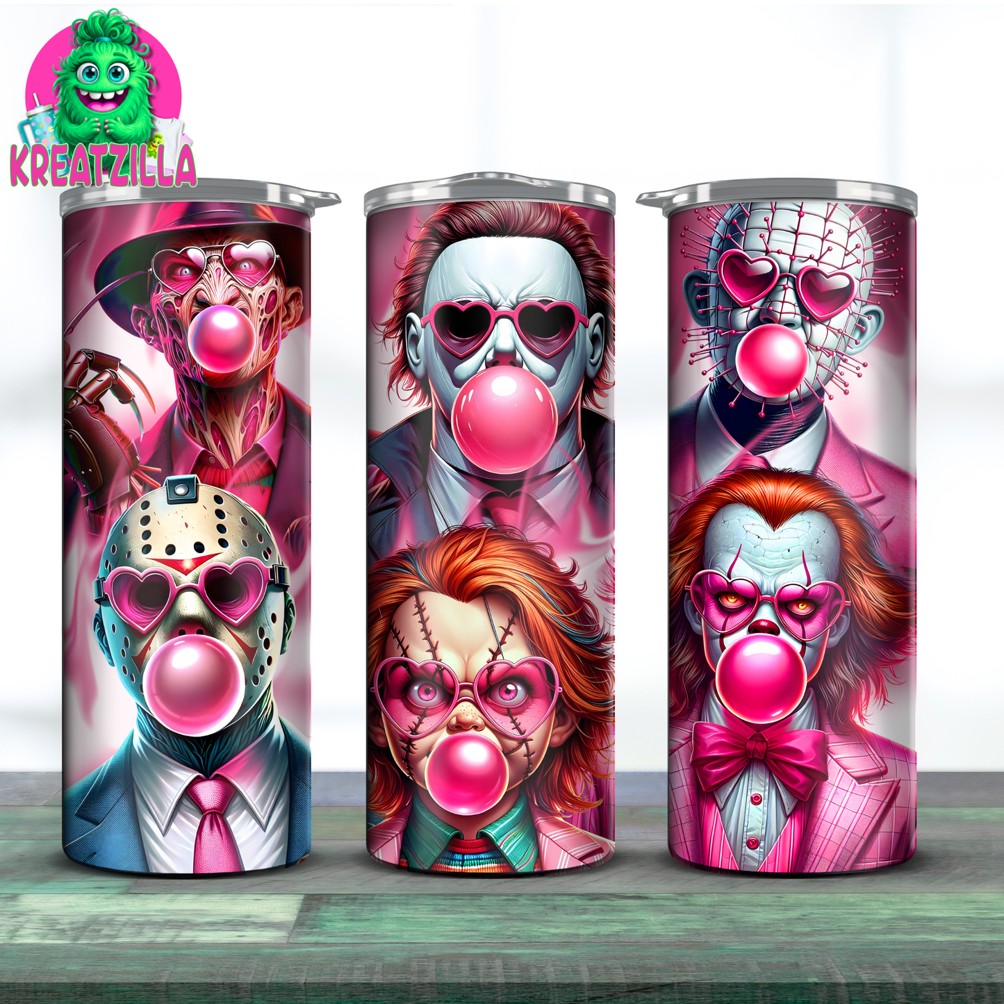 Horror Villains Bubblegum 20oz Tumbler