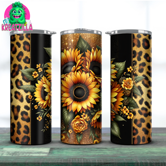 Sunflower Leopard 20oz Tumbler