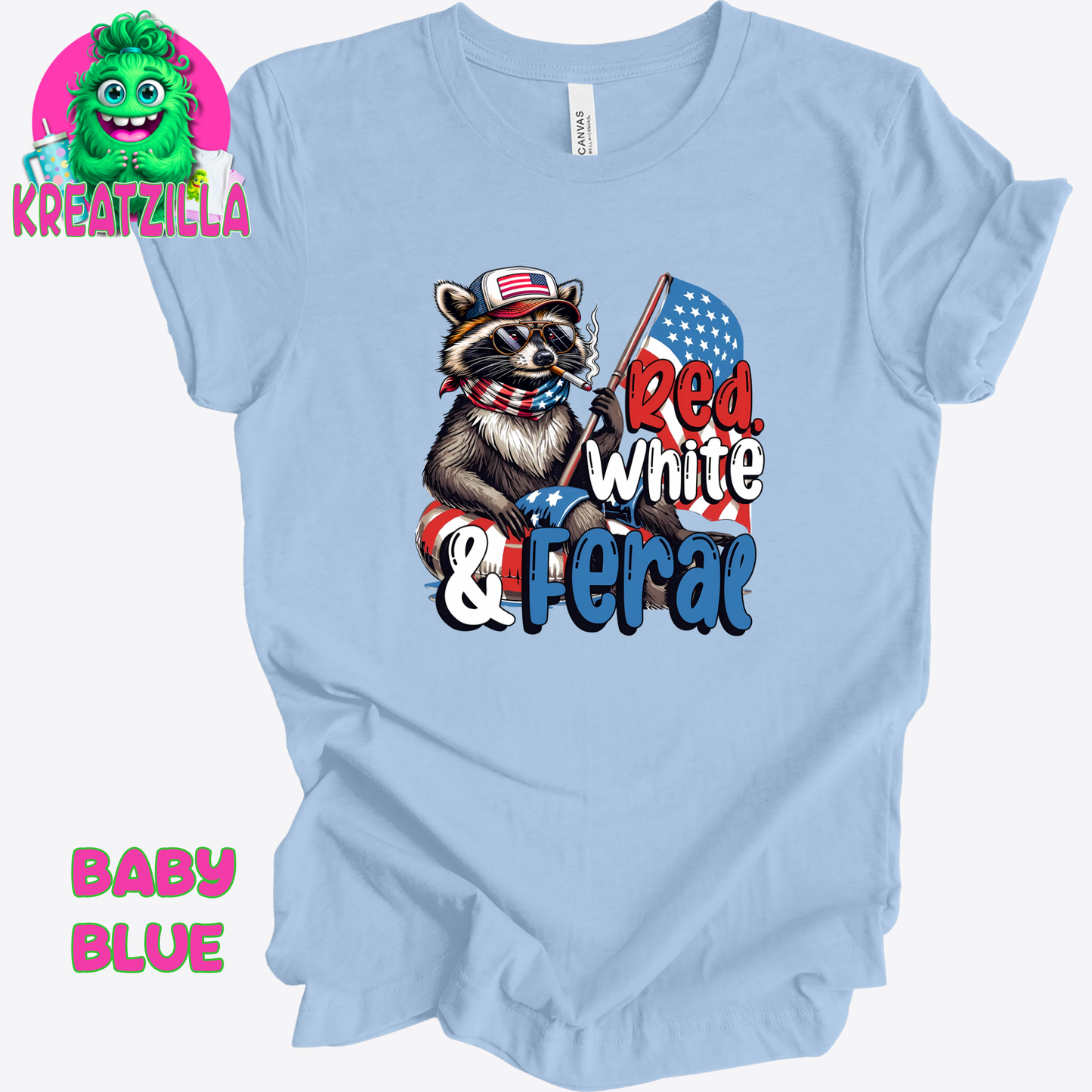 Red White and Feral T-Shirt