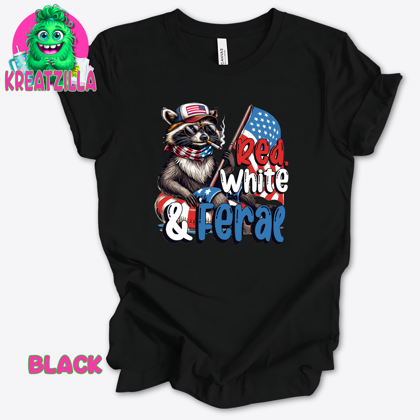 Red White and Feral T-Shirt