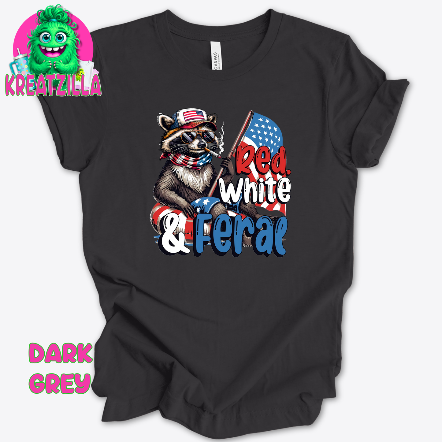 Red White and Feral T-Shirt