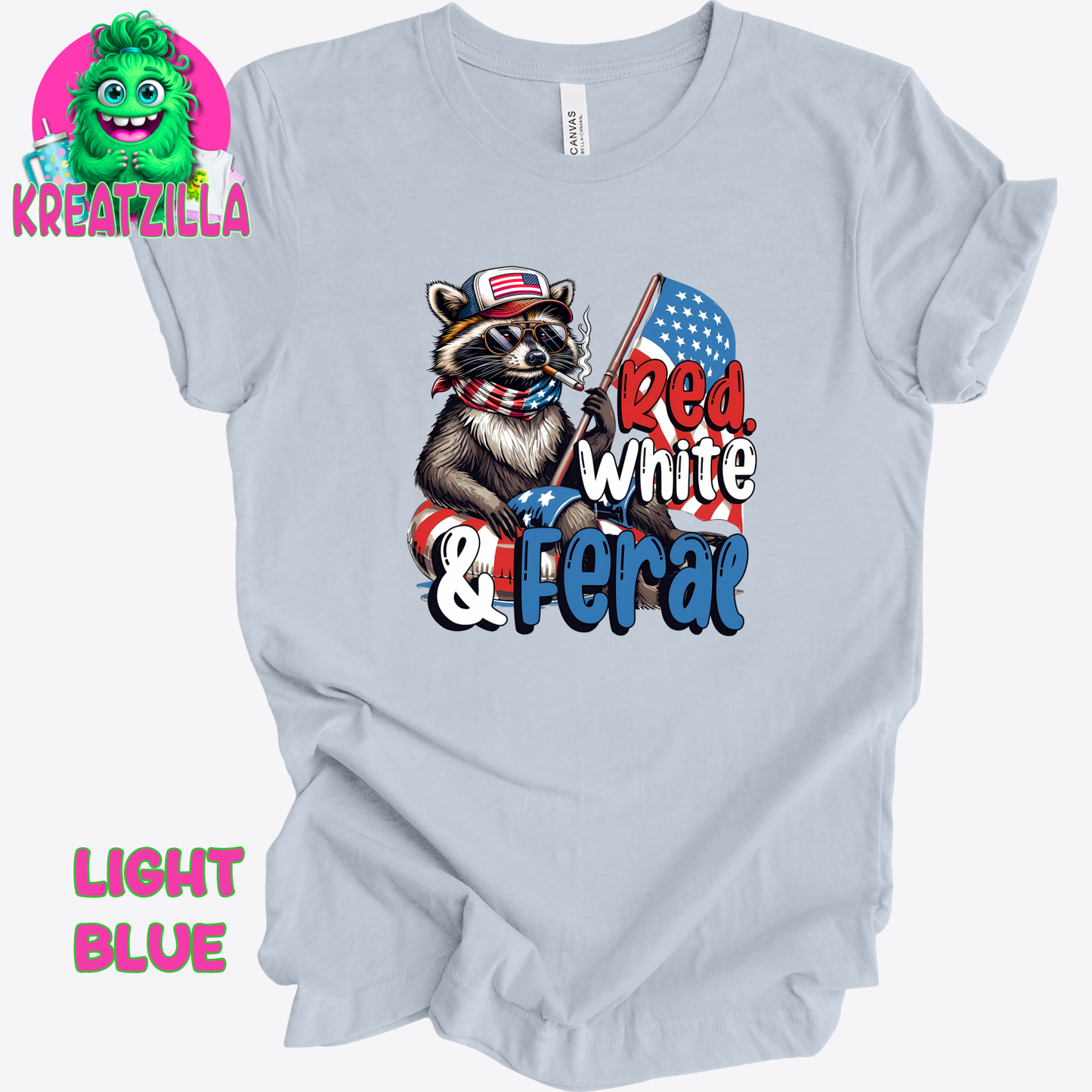 Red White and Feral T-Shirt