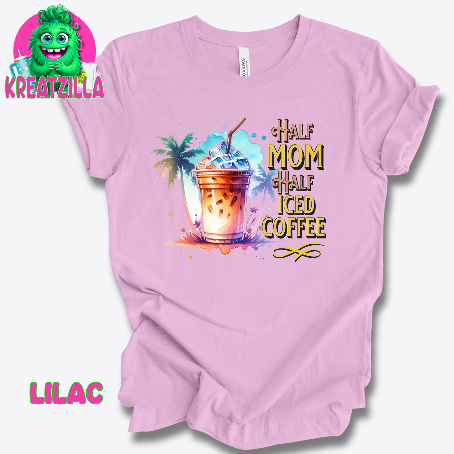 Half Mom Half Iced Coffee T-Shirt