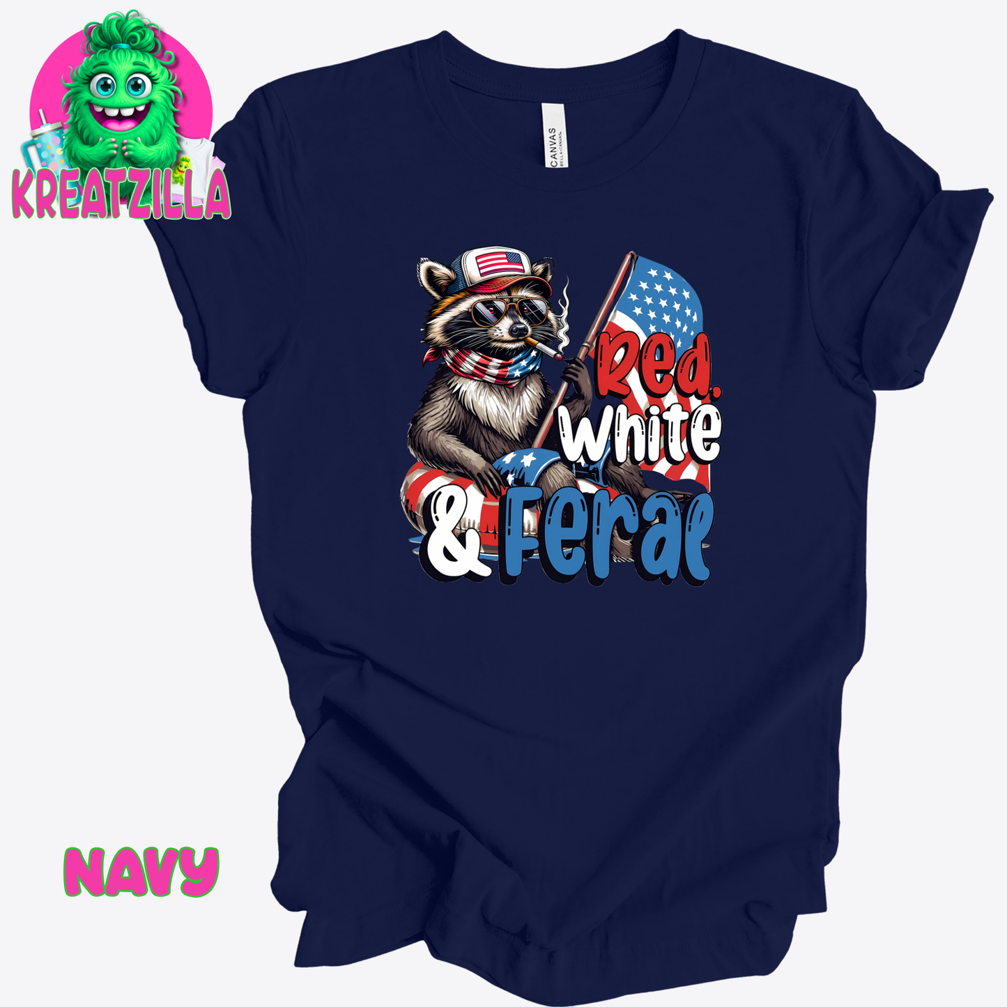 Red White and Feral T-Shirt