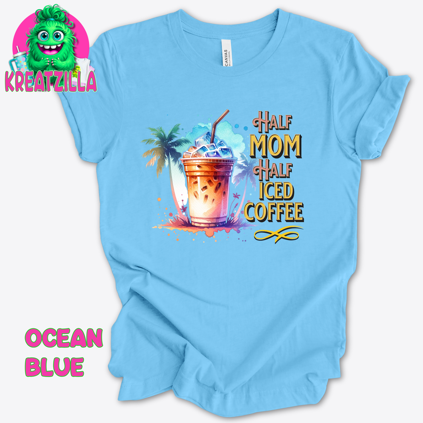 Half Mom Half Iced Coffee T-Shirt
