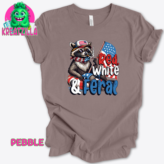 Red White and Feral T-Shirt