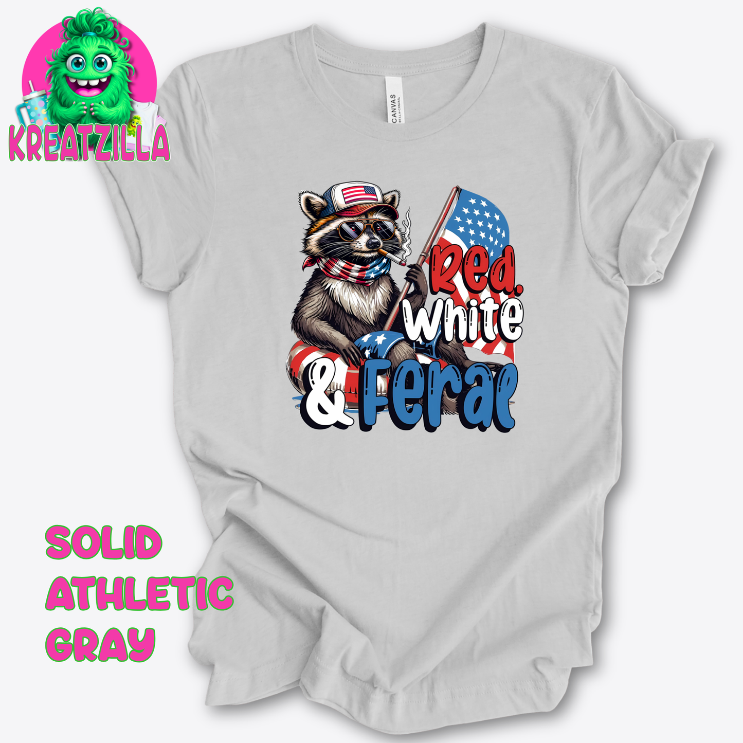 Red White and Feral T-Shirt