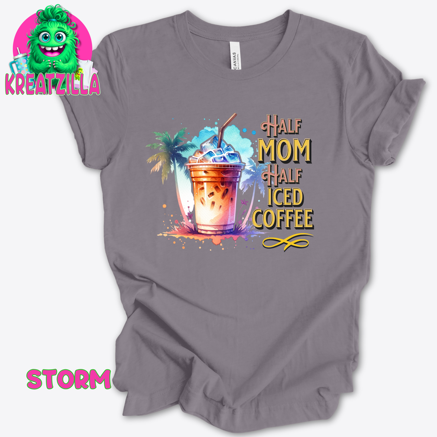 Half Mom Half Iced Coffee T-Shirt