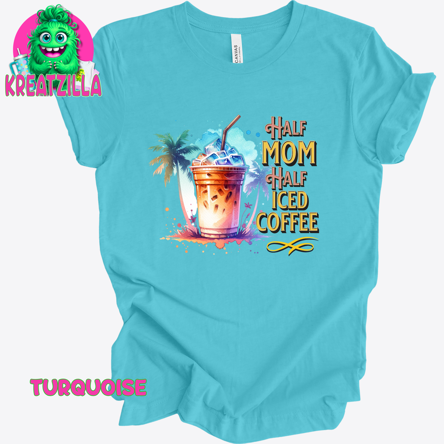Half Mom Half Iced Coffee T-Shirt