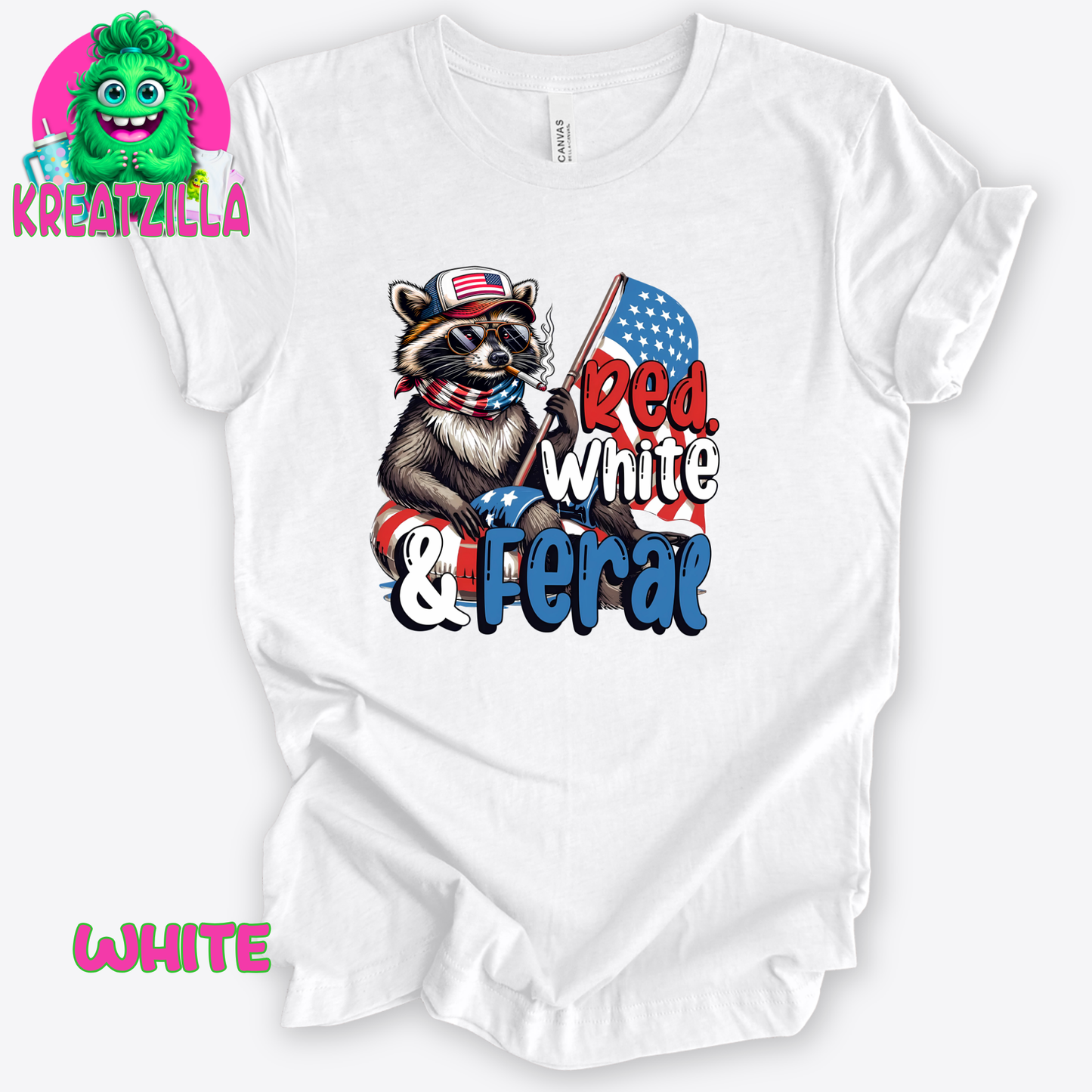 Red White and Feral T-Shirt